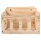 PATKAW Heu für Kaninchen, Heu aus Holz, Bunny Hay Container Futterstation für Kaninchen, Hay Rack Bunny Essen, Meerschweinchen, Chinchilla, Hamster Hay Feeder