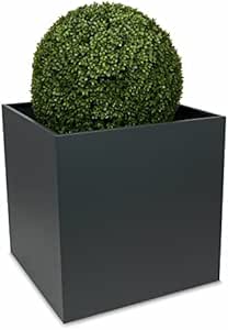 DECORAS Pflanzkübel CUBO 60 Stahl pulverbeschichtet anthrazit matt
