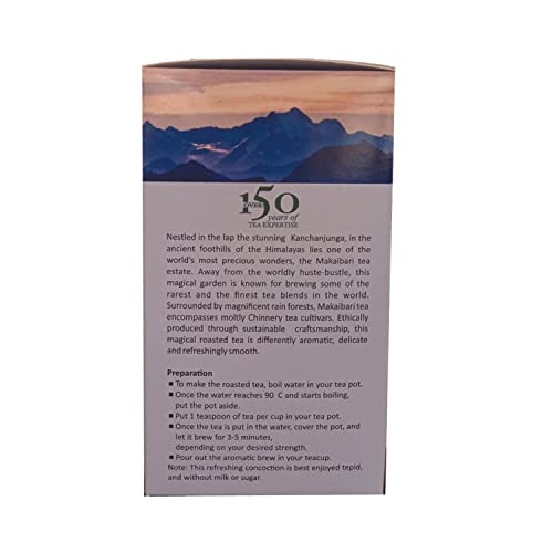 Image of Makaibari Smoky Mountain, Roasted Darjeeling Loose-Leaf Black Tea, 250 Grams Whole Leaf Tea (Pack of 4) | 100% Darjeeling Long Leaf Tea | Darjeeling Black Tea