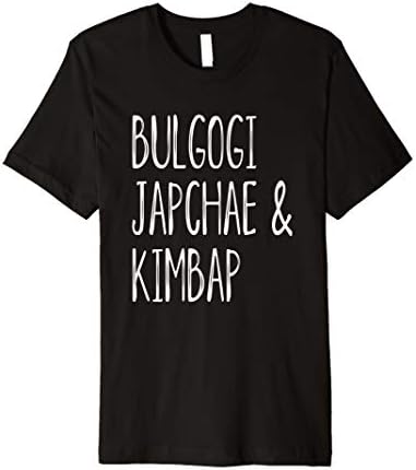 Korean Food Lover Bulgogi Japchae Kimbap Korea Culture Premium T-Shirt