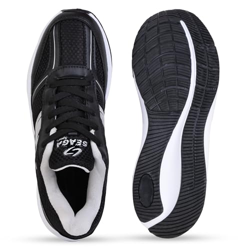 Image of SEAGA Sports Men's Lightweight Sports Running Shoes with Breathable Mesh & Cushioned Sole and Comfortable Shoes