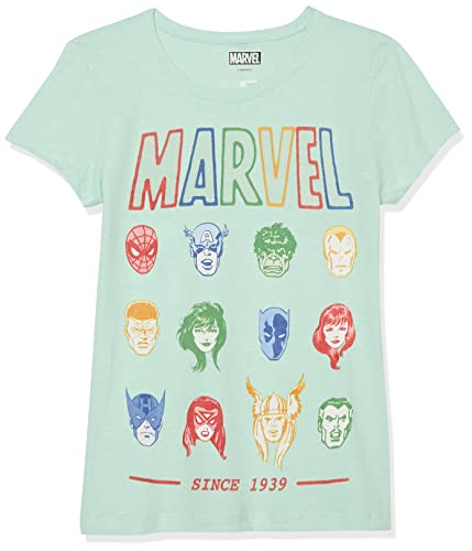 Marvel Girl's Primary Faces T-Shirt