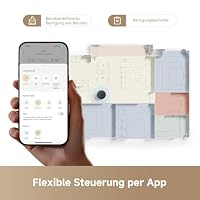 dreame D20 Saugroboter, 13.000 Pa Saugkraft, DuoBrush für Tierhaare, LDS-Navigation, 2-in-1: Staubsaugen und Wischen, Hartböden und Teppiche, 5.200-mAh-Akku, App- und Sprachsteuerung – Ansicht 8
