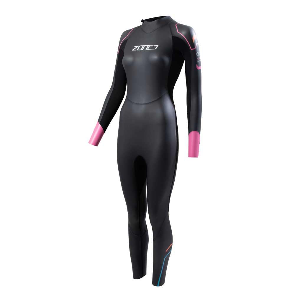 Zone3 Womens Aspect Breaststroke Back Zip Swim Wetsuit WS23WAPT101 - Black/Pink Zone3 Womens Wetsuits - SXL