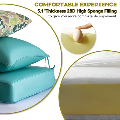 Zupoquk CY-CN2424TL 24X24 Outdoor Cushions,Outdoor Deep Seat Cushion Set,Olefin Fabric Patio Furniture Cushions,Deep Seat Bottom And Back Cushion thumb #4