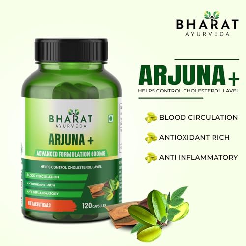 Image of ARJUNA + Helps to Maintain a Healthy Heart while Helping Keep Diabetes & Cholesterol Under Check, 120 CAPSULE-800MG