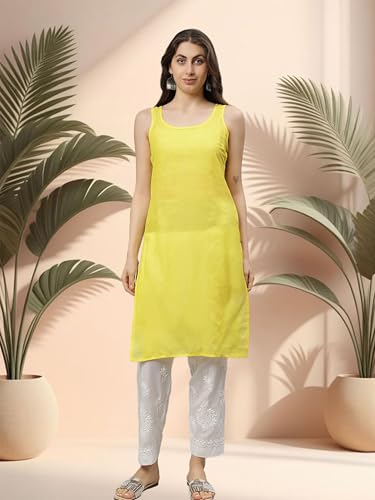 Image of Seva Chikan Hand Embroidered Lucknowi Chikankari Georgette Kurta with Inner Slip SCL4711