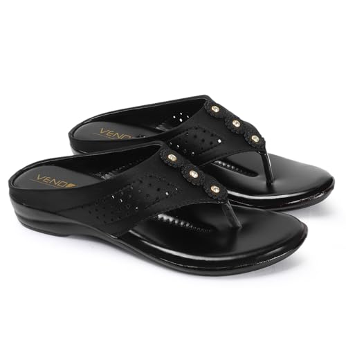 Image of Vendoz Women Casual Beige Flat Sandals (L611)