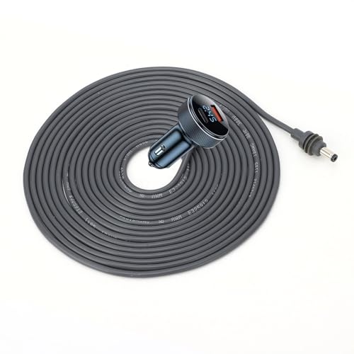 Cable de alimentación CC para coche de 2M con pantalla contra caídas de tensión