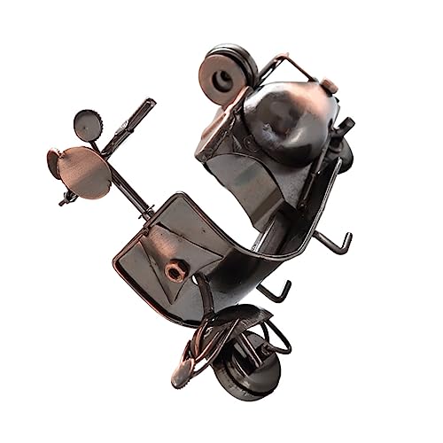 ULTECHNOVO Adornos de Motocicleta de Ovejas Pequeñas Modelo de Motocicleta de Hierro Vintage Escultura de Arte de Hierro para Decoración de Hogar Artesanía Retro