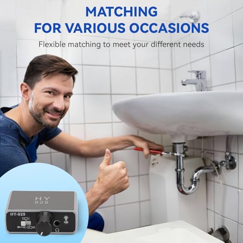 plplaaoo Wasserlecksucher,Wasserrohr-Lecksucher,Hy 929 Wasserleitungs-Lecksucher,Sanitärtechnik-Lecksuchgerät,Wasserleitungs-Erkennungswerkzeug,Für Zuhause,Schlafzimmer,Küche,Wandrohr-ABH