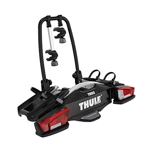 Thule VeloCompact Fahrradträger, Fahrradträger Anhängerkupplung Black/Aluminum 2 Bikes