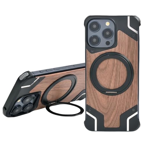 JUNENTER �d�b 15 Pro Max/15 Pro/15 �p���^���t���[�����X�P�[�X�AMagSafe �Ή������^�N���~�ރP�[�X�A360 �x��]���鎥�C�X�^���h�t�� - �\�t�g�V���R���R�[�i�[�A�u���b�N�A15 Pro