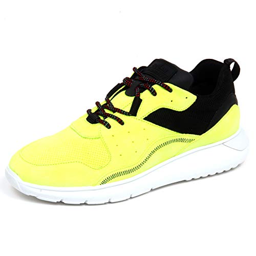 Hogan F6778 Sneaker Uomo Yellow Fluo/Nero Interactive 3 Suede/Tissue Shoe Man, żółty - Giallo Fluo Nero - 40.5 EU