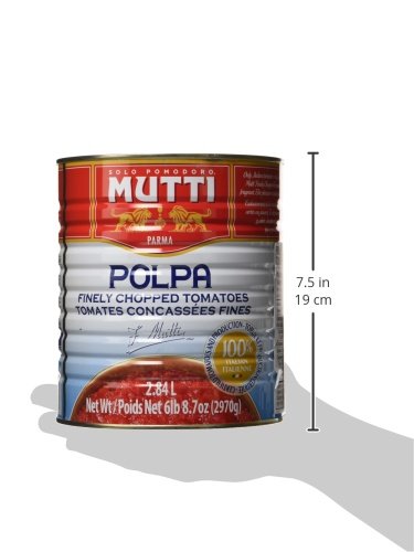 Image of Mutti Parma Polpa Finely Chopped Italian Tomatoes • Tomato Pulp for Pasta Sauce, Pizza, Soups & Stews, 104.76 oz ℮ 2970 g