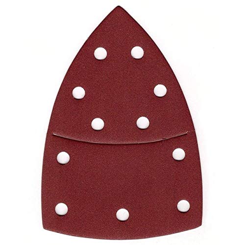 WHLEHL carta vetrata,Confezione da 120 pezzi di fogli abrasivi a strappo 105 x 152 mm grana ciascuno per levigatrice multipla, rosso