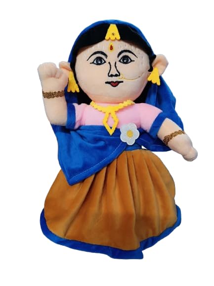 Image of AVS Hindu Religious God Soft Toy Kids | Home Decor Hindu God Radha Ji & Krishna Ji | Stuffed Toys for Boys & Girls Toy for Car Dashboard, Temple & Gifting (35cm)