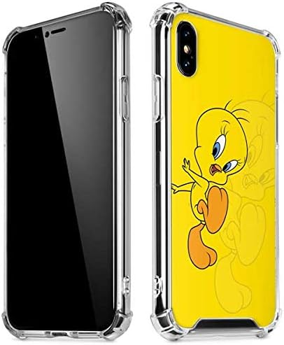 Skinit Clear Phone Case Compatible with iPhone X/XS - Officially Licensed Warner Bros Tweety Bird Double Design
