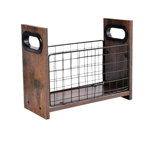 Revistero de madera para revistas, revistero de madera, moderno soporte para revistas, revistas, caja para libros, periódicos, archivos, organizador de escritorio/suelo