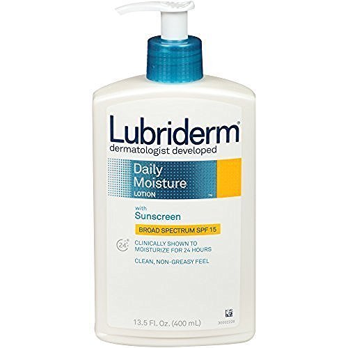 Lubriderm Daily Moisture Lotion SPF 15 Moisturizer with Sunscreen, 13.5