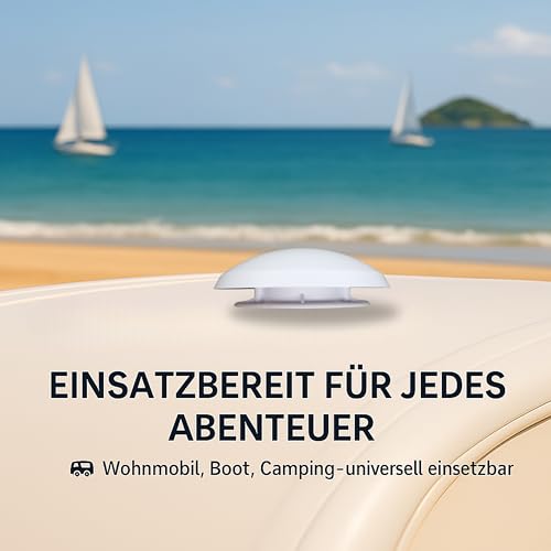 VitalVenture Dachlüfter Wohnmobil Pilzlüfter Weiß - Zwangsbelüftung Camper & Wohnmobil Lüfter mit Fliegenschutz - Aerodynamisch, Wetterfest & Langlebig, Hobby Wohnwagen Ersatzteile, lüfter wohnmobil,
