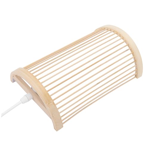 Aplique de pared de bambú para iluminación interior beige original 1