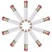 WSERE 10 Pieces Pencil Shape Cute Empty 5ml Lipgloss Lip Gloss Tube Containers Bottles Refillable Lip Balm Sample Packaging Tubes