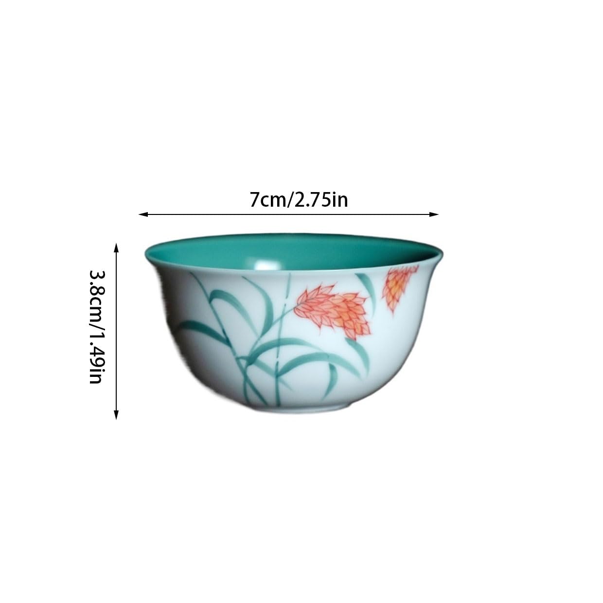 Matcha kubki ceramiczna filiżanka do herbaty ręcznie robiona chińska filiżanka do herbaty Kung Fu przenośna filiżanka do herbaty nadaje się do herbaty, kawy, herbaty sake, zaparzacz do herbaty