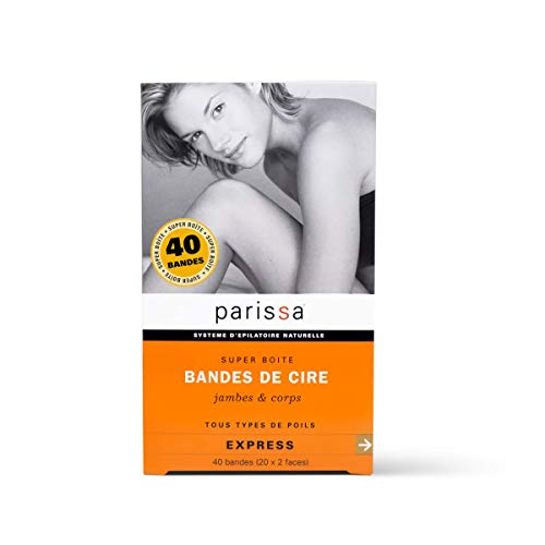 Legs & Body Wax Strips, Parissa Hair Removal Waxing Strips For Legs, Body, Bikini, Arms, Underarms With After Care Azulene Oil, 40 Strips #TOP1