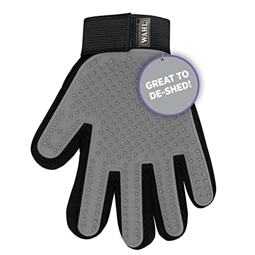 Wahl Canada Cat De-Shedding Glove, Quickly and efficiently de-shed your Cat while giving a relaxing massage, Suitable for all coat types, Great for Cat Grooming – Model 58528