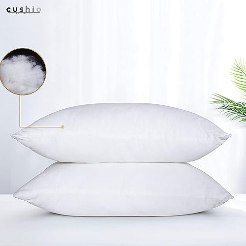 Image of CUSHIO White Microfibre Pillow - 27 inchx17 inch (Pack of 1) - Enhance Your Sleep Quality | Wake Up Refreshed