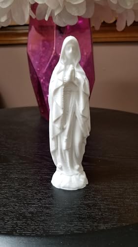 Estatua Virgen de Lourdes 5.5" Blanca Znet3D miniatura 6