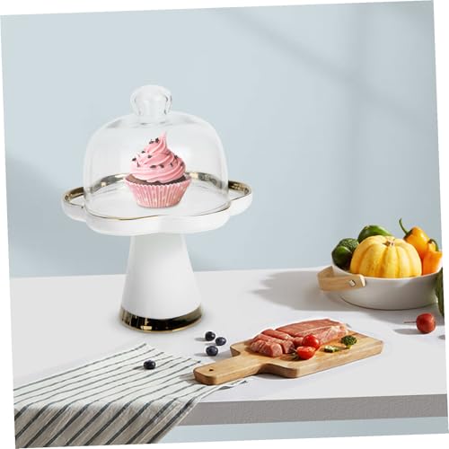 Présentoir snacks élégant céramique protégeant vos gâteaux de l'air