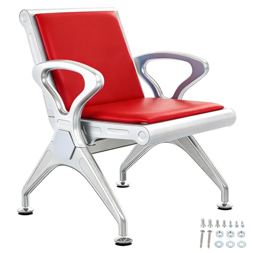 Silla de sala de espera resistente con cojín de poliuretano y brazos para recepción 2