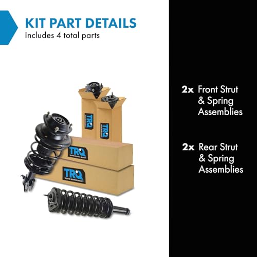 Image of TRQ Front and Rear Strut & Coil Spring Assembly Set Driver & Passenger Sides Compatible with 00-04 Subaru Outback