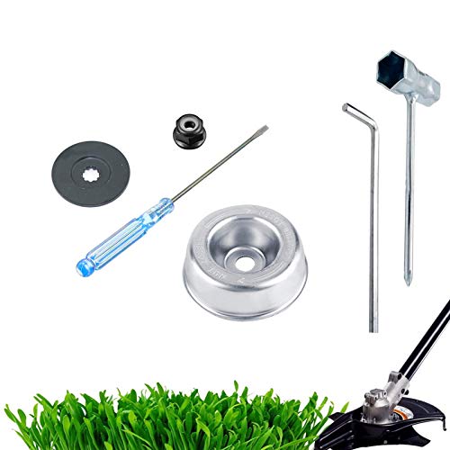 GS Alderaul Brush Blade Adapter Kit, Trimmer Blade Adapter Kit, Complete Gardening Machine Brush Cutter Blade Adapter Attachment Maintenance Washer Kit for String Trimmers, Weed Eater. (6Pcs)