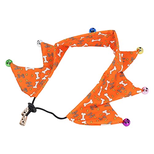 Dog Christmas Collar | Adjustable Holiday Pet Collar with Bell | Cute Cartoon Pattern for Dogs/ Cats/ Small Pets | Soft Polyester Fabric, 20- 39cm-4