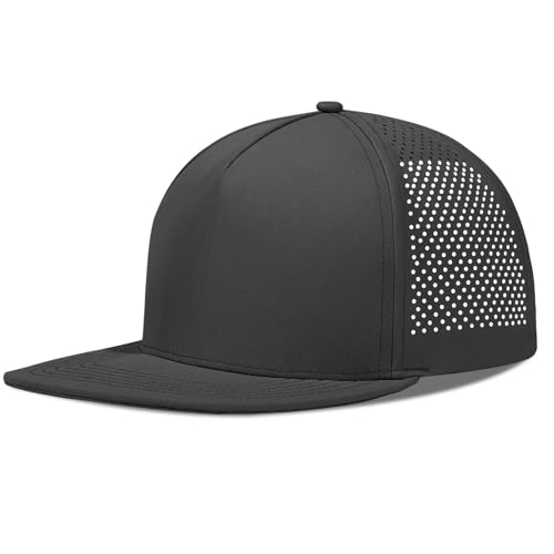 Image of M /L /XL /XXL Oversize Flat Bill Baseball Cap for Men Women Quick Dry Snapback Hats Summer Mesh 5 Panel Cap