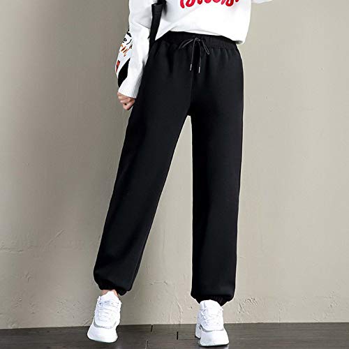 Esquirla Calça de Moletom de Inverno Feminino para Ginástica, Calça de Treino Térmico Casual com For