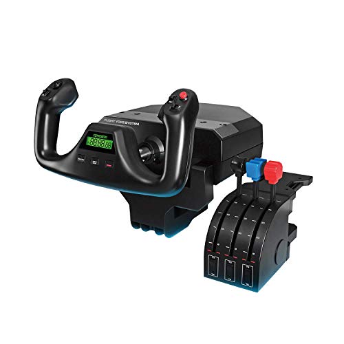 Mandrino in acciaio inox. Logitech G Saitek PRO Flight Yoke System - Sistema di Controllo per simulatori, Nero (ricondizionato Certificato)