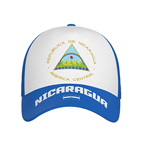 Gorra béisbol bandera Nicaragua ajustable negra unisex miniatura 2