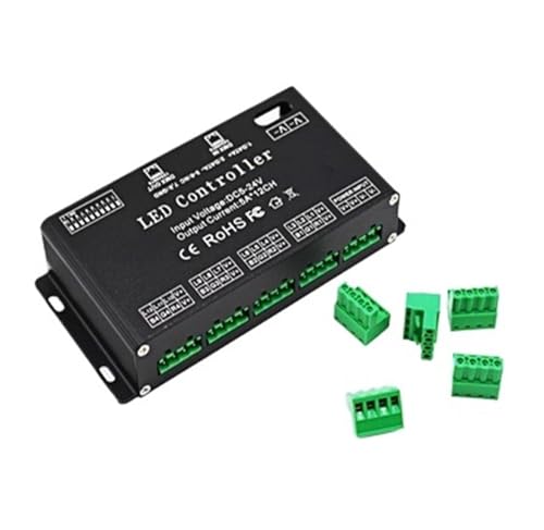 Contrôleur pilote LED DMX512 RS485 12 canaux 5A pour système de gradation série