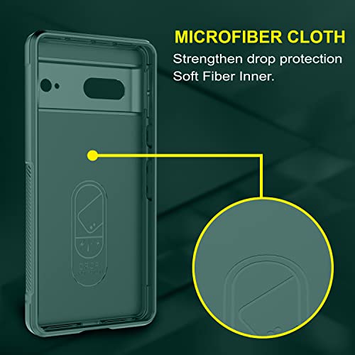 Image of Amazon Brand - Solimo Back Case Cover for Google Pixel 7 5G | Compatible for Google Pixel 7 5G Back Case Cover |Liquid Silicon Magic Case for Google Pixel 7 5G with Camera Protection | Dark Green