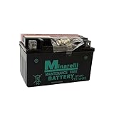  Batterie MotorPARTS MinARELLI YTX7A-BS 12 V 6 Ah compatible avec Peugeot SPEEDFIGHT 3 125 ICE BLADE 125 2014 > 2017 sans entretien complet spécifique moto scooter