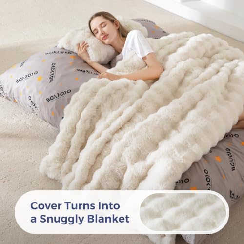 Image of MAXYOYO Giant Bean Bag Chair with Pillow, 3 in 1 Convertible Bean Bag Chair