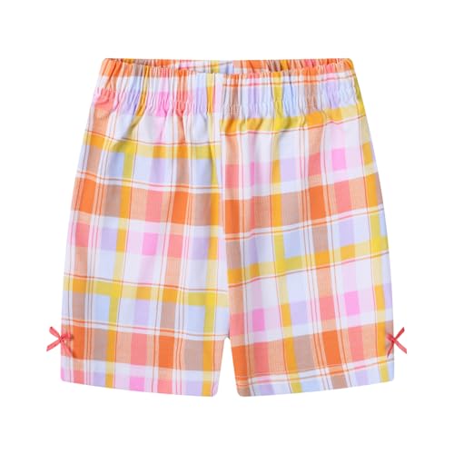 Image of HILEELANG Toddler Girl Summer Short Outfit Sets Cotton Short Sleeve Tops Tees Shorts Clothing Sets