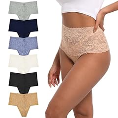 6 Pcs Wide Waistband Thongs