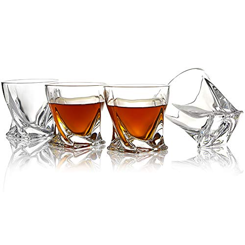 ELIDOMC Whiskey Glasses, Set of 4 10 OZ Whiskey Glasses Set for Drinking Bourbon, Scotch, Cocktail, Irish Whisky, 100% Lead Free Cocktail Glasses With Luxury Gift Box - Thumbnail 2