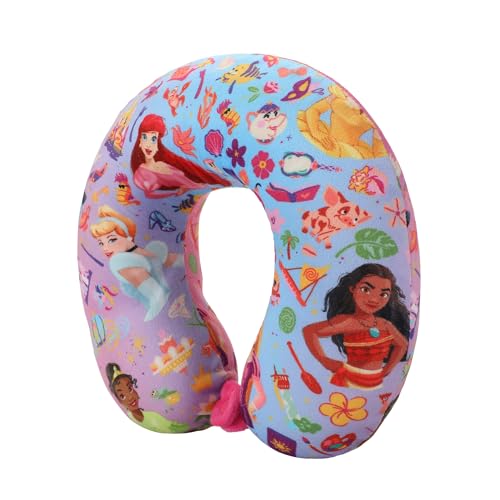 Image of Disney Princess 3-Piece Neck Pillow Travel Set With Eye Mask & Luggage Tag