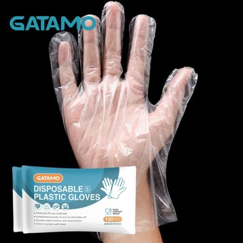 Gatamo Disposable Plastic Gloves Multi-Purpose Polythene - 100pcs